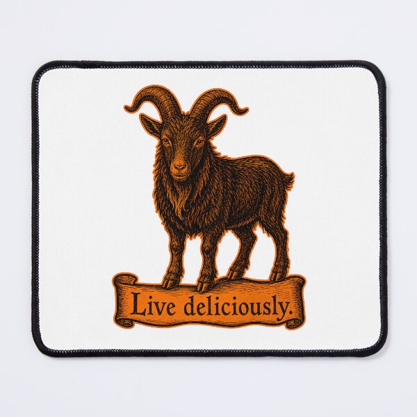 Item preview, Live Deliciously Vintage Black Goat Occult Folk Prints designed and sold by PinUpPizzazz.