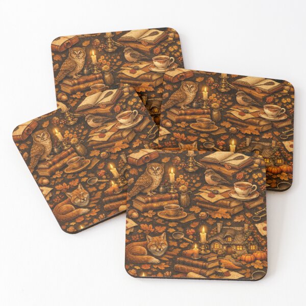 Item preview, Autumn Scholar’s Garden – Dark Academia Cottagecore Pattern designed and sold by Shadowframe Studios.