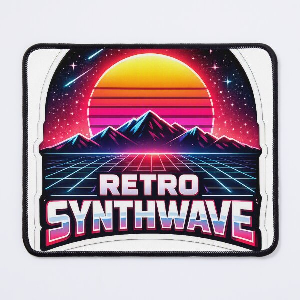 Item preview, Retro Synthwave Sunset Mountains 80s Vaporwave Design designed and sold by RoyArt0.