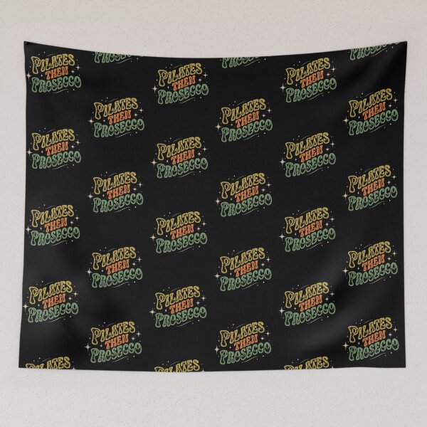 Item preview, Distressed Pilates Then Prosecco Retro Groovy Typography designed and sold by pookkudesign.