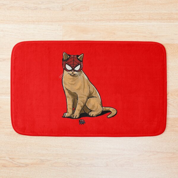 Item preview, Funny Red Mask Cat Comic Illustration - Spider Man designed and sold by LitevaLoran.