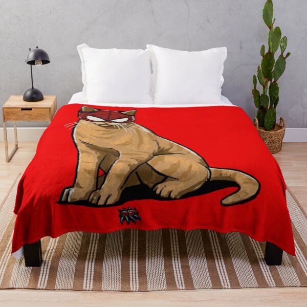 Item preview, Funny Red Mask Cat Comic Illustration - Spider Man designed and sold by LitevaLoran.