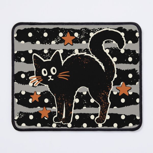 Item preview, Vintage Distressed Halloween Spooky Black Cat designed and sold by RinrinDesigns.