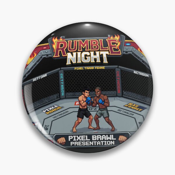 Item preview, Rumble Night Pixel Brawl Retro MMA Art designed and sold by Inkirra.