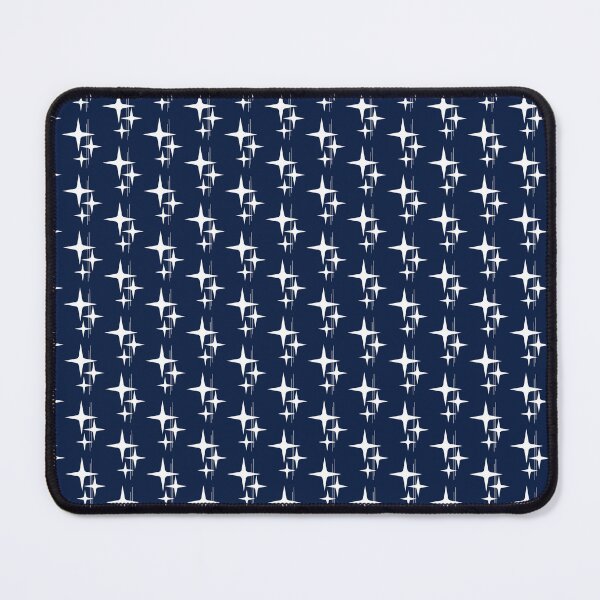 Item preview, Atomic Mid Century Modern Stars and Lines in Nautical Navy Blue and White designed and sold by kierkegaard.