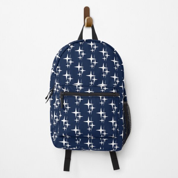 Item preview, Atomic Mid Century Modern Stars and Lines in Nautical Navy Blue and White designed and sold by kierkegaard.
