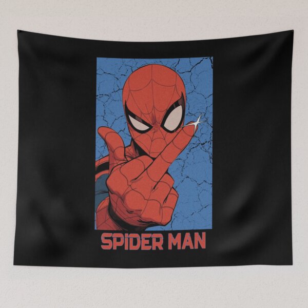 Item preview, Retro Red Web Hero Comic Poster Illustration - Spider Man designed and sold by LitevaLoran.