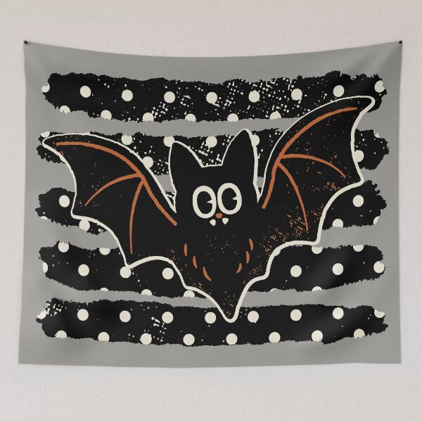 Item preview, Vintage Distressed Halloween Spooky Cute Bat designed and sold by RinrinDesigns.