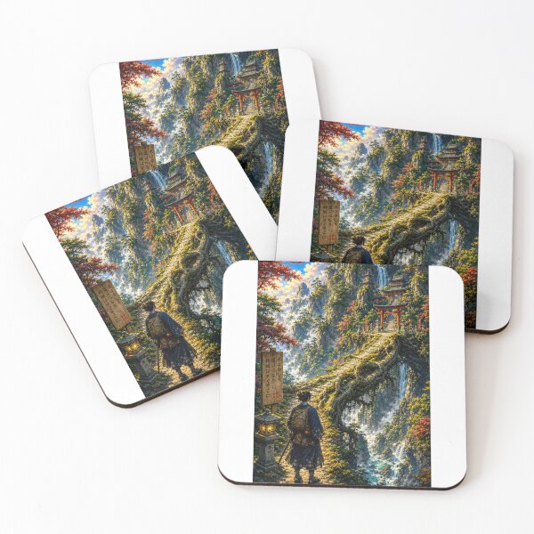 Item preview, The Bridge of the Sacred Roots – Japanese Fantasy Ukiyo-e Landscape designed and sold by Substance_life.