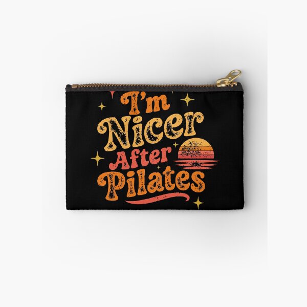 Item preview, Distressed Sunset I'm Nicer After Pilates Retro Groovy designed and sold by pookkudesign.