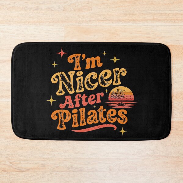 Item preview, Distressed Sunset I'm Nicer After Pilates Retro Groovy designed and sold by pookkudesign.