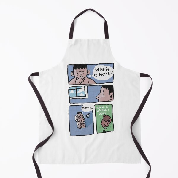 Item preview, Where Is Home Existential Bathroom Comic designed and sold by Childish by Design.
