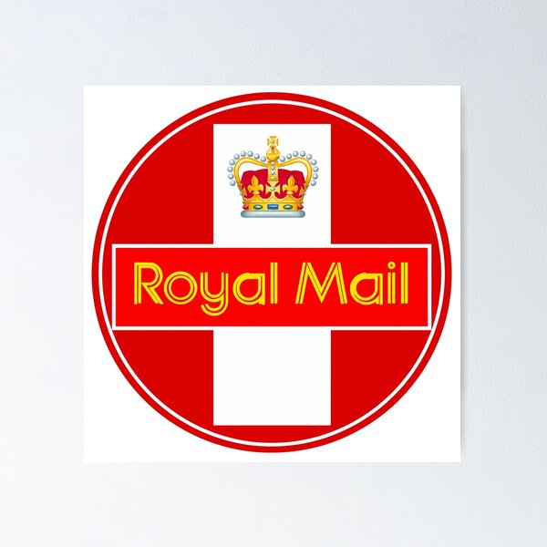 Item preview, Royal Mail Circular Vintage Style Badge with Crown – Retro British Postal Emblem designed and sold by PIXEL POP DESIGNS - Beyond the Norm!.