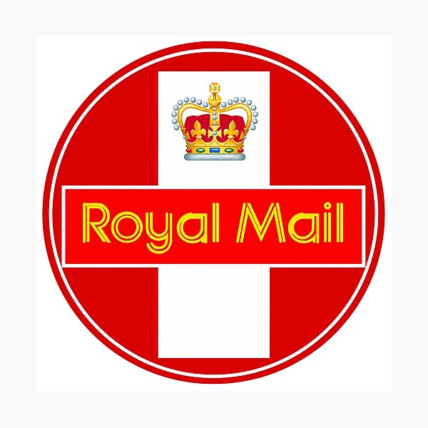 Item preview, Royal Mail Circular Vintage Style Badge with Crown – Retro British Postal Emblem designed and sold by PIXEL POP DESIGNS - Beyond the Norm!.