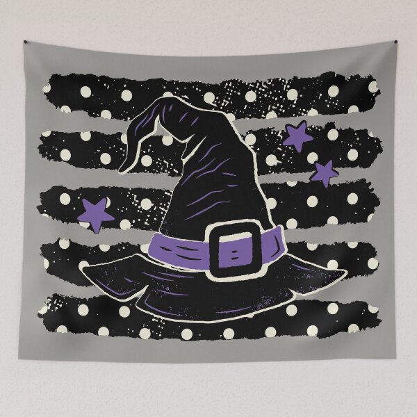 Item preview, Vintage Distressed Halloween Spooky Witch Hat designed and sold by RinrinDesigns.