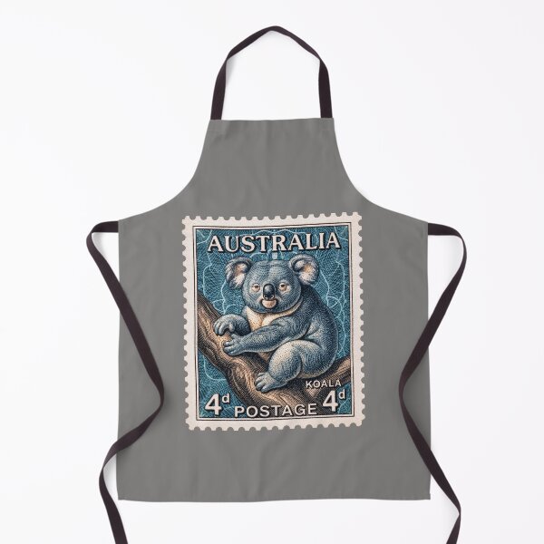Item preview, Vintage Australian Koala Postage Stamp – Retro Engraved Wildlife Art designed and sold by retrographics.