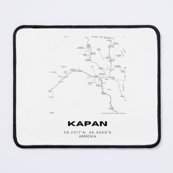 Item preview, Kapan Armenia Minimalist City Map with Coordinates | Black and White Street Map Art Print designed and sold by RM-Journey.
