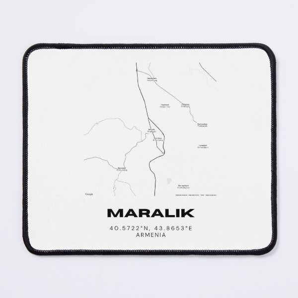 Item preview, Maralik Armenia Minimalist City Map with Coordinates | Black and White Street Map Art Print designed and sold by RM-Journey.