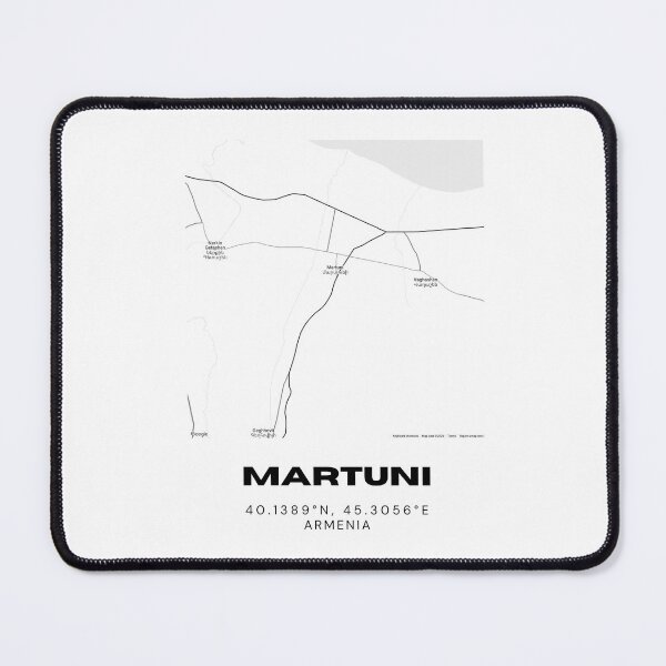 Item preview, Martuni Armenia Minimalist City Map with Coordinates | Black and White Street Map Art Print designed and sold by RM-Journey.