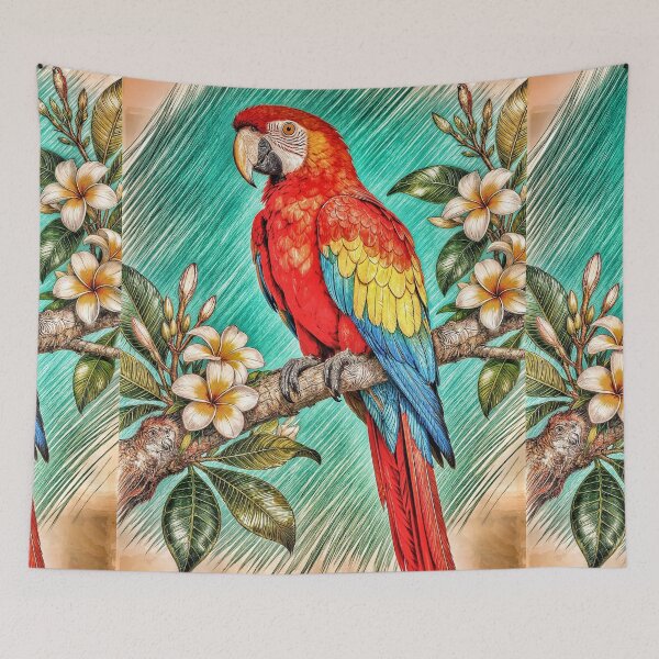 Item preview, Vivid Parrot Art Print Poster designed and sold by The Empire Of Digital Art..