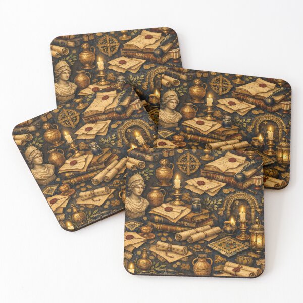 Item preview, The Archivist’s Library – Byzantine Dark Academia Cottagecore Pattern designed and sold by Shadowframe Studios.