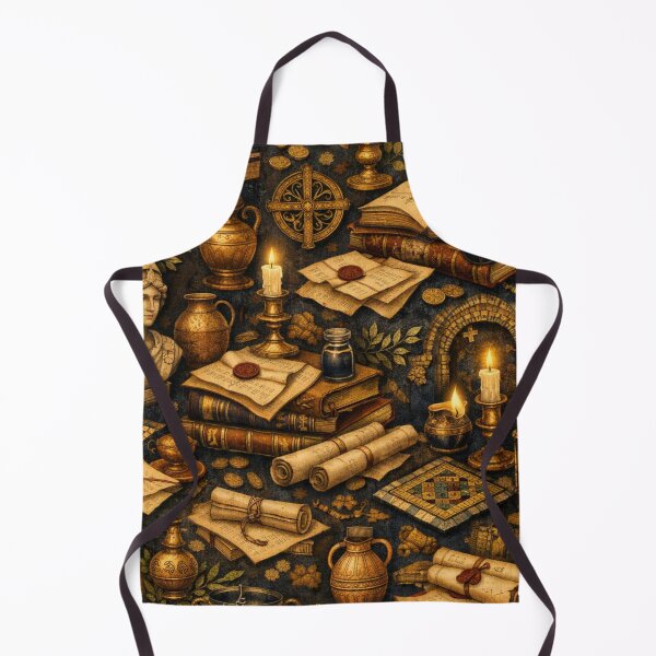 Item preview, The Archivist’s Library – Byzantine Dark Academia Cottagecore Pattern designed and sold by Shadowframe Studios.