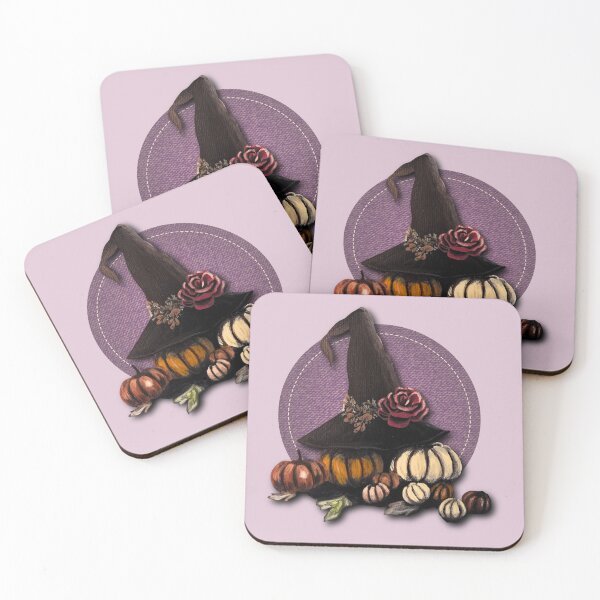 Item preview, Witchy Pumpkins and Witch Hat Gothic Art designed and sold by ArtistsAtticWI.