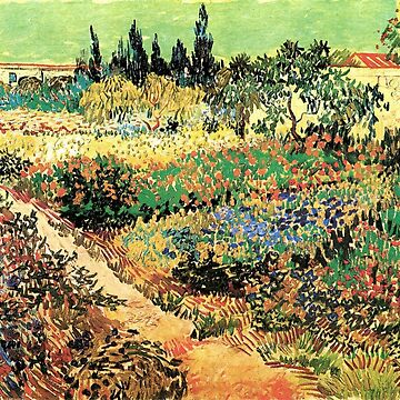 Artwork thumbnail, 'Flowering Garden With Path' by Vincent Van Gogh (Reproduction) by Classic Visions Gallery