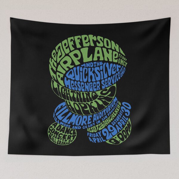 Item preview, Jefferson Airplane Tour Logo Psychedelic Rock designed and sold by AkhiFaces.