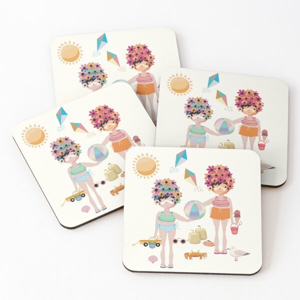 Item preview, Whimsical Vintage Beach Girls Summer Memories designed and sold by Karin Taylor.