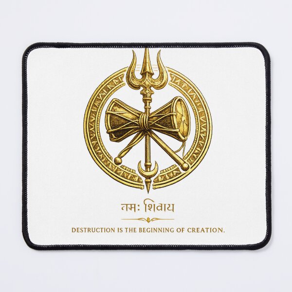 Item preview, Shiva Trishul – Minimalist Gold Line Art designed and sold by Vexorask.
