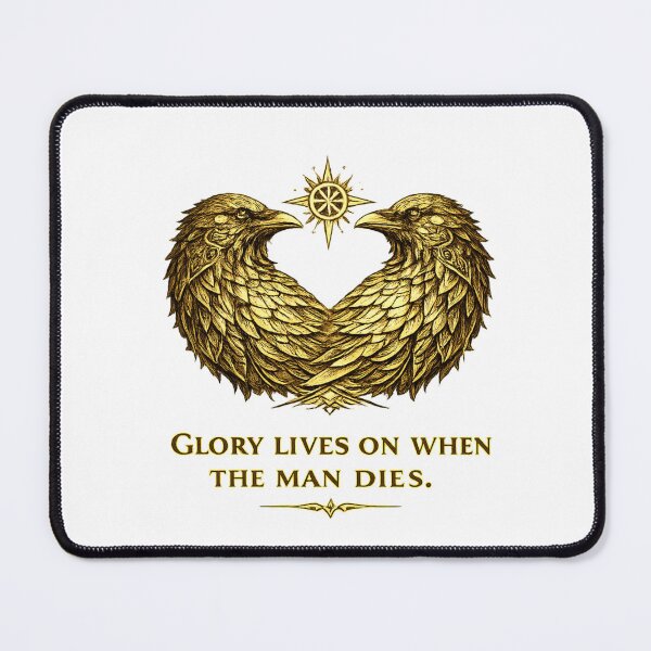 Item preview, Valhalla Ravens – Norse Mythology Gold Graphic designed and sold by Vexorask.
