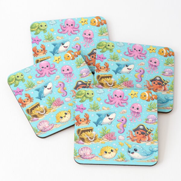 Item preview, cute sea creatures designed and sold by DreamPrint Collective.
