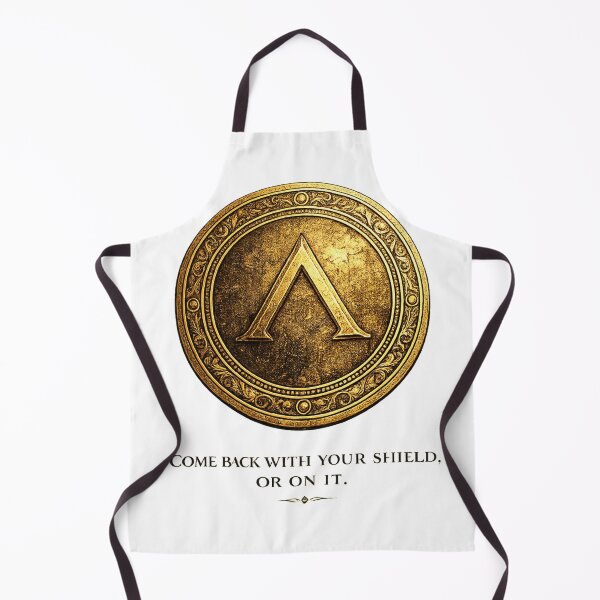 Item preview, Spartan Shield – Ancient Warrior Gold Graphic designed and sold by Vexorask.