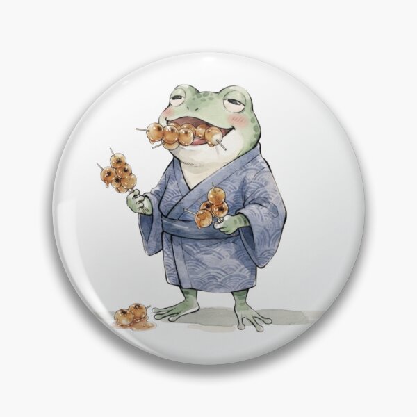 Item preview, Mitarashi Dango Frog Watercolor designed and sold by HumTumMe.