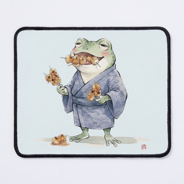 Item preview, Mitarashi Dango Frog Watercolor designed and sold by HumTumMe.