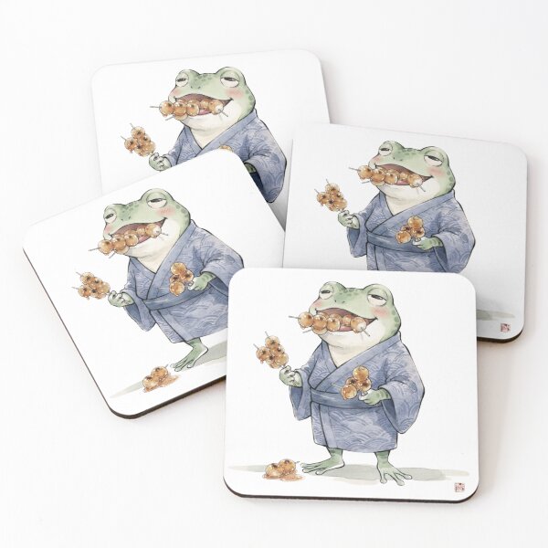 Item preview, Mitarashi Dango Frog Watercolor designed and sold by HumTumMe.