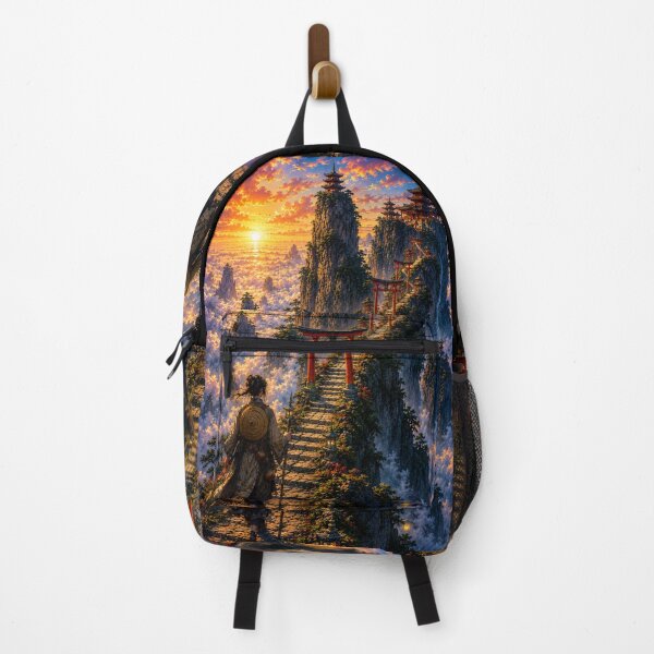 Item preview, The Stairway Above the Clouds – Japanese Fantasy Temple Ukiyo-e Art designed and sold by Substance_life.