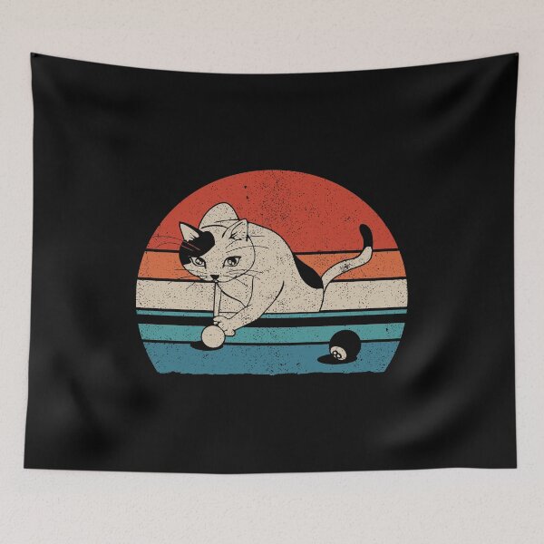 Item preview, Vintage Retro Billiards Cat Lovers designed and sold by asyanavirgifa.
