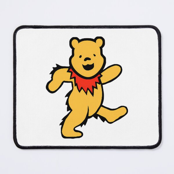 Item preview, Cute Yellow Dancing Bear In Red Collar Cartoon designed and sold by JUVIQUEEN.