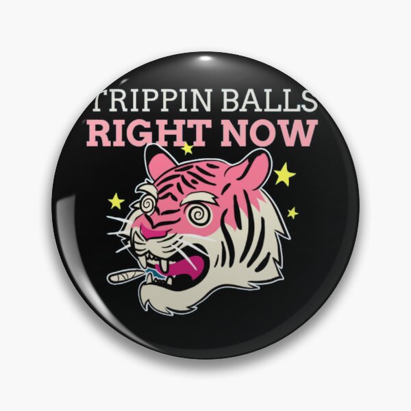 Item preview, Trippin Balls Right Now - Psychedelic Pink Tiger Stoner Art designed and sold by GenZFashion000.