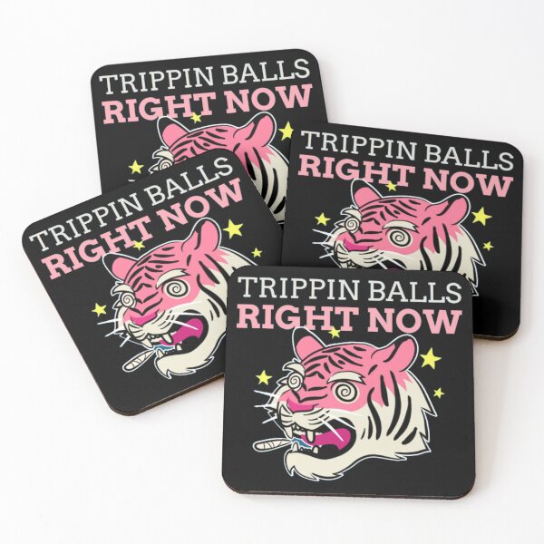 Item preview, Trippin Balls Right Now - Psychedelic Pink Tiger Stoner Art designed and sold by GenZFashion000.