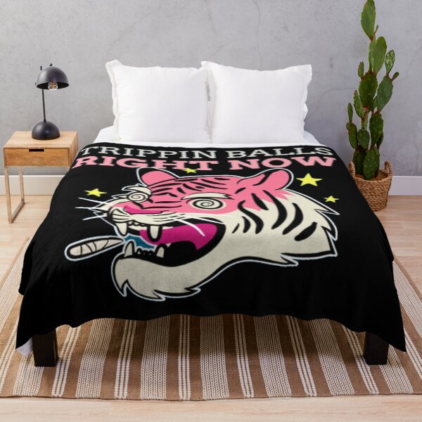 Item preview, Trippin Balls Right Now - Psychedelic Pink Tiger Stoner Art designed and sold by GenZFashion000.