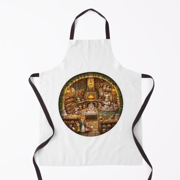 Item preview, The Hearthstone Bakery | Cozy Woodland Bakery | Whimsical Forest Patisserie | Cottagecore Animal Bakers | Storybook Bakery | Fantasy Kitchen Art designed and sold by MrDev.