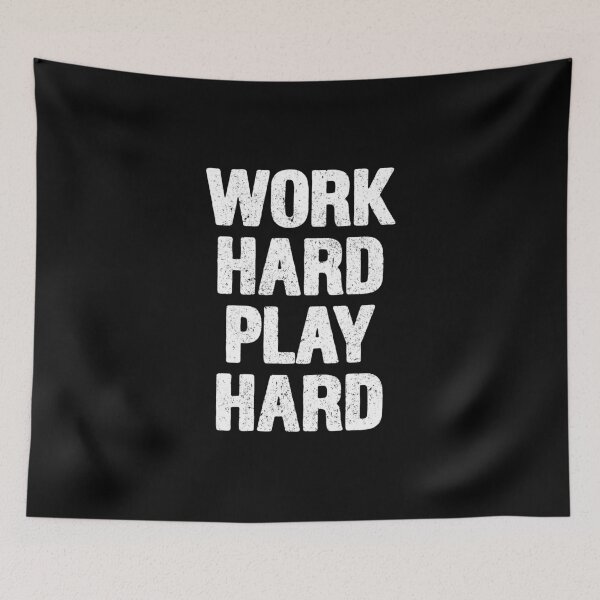 Item preview, Work Hard Play Hard - Motivational Funny Saying designed and sold by asyanavirgifa.