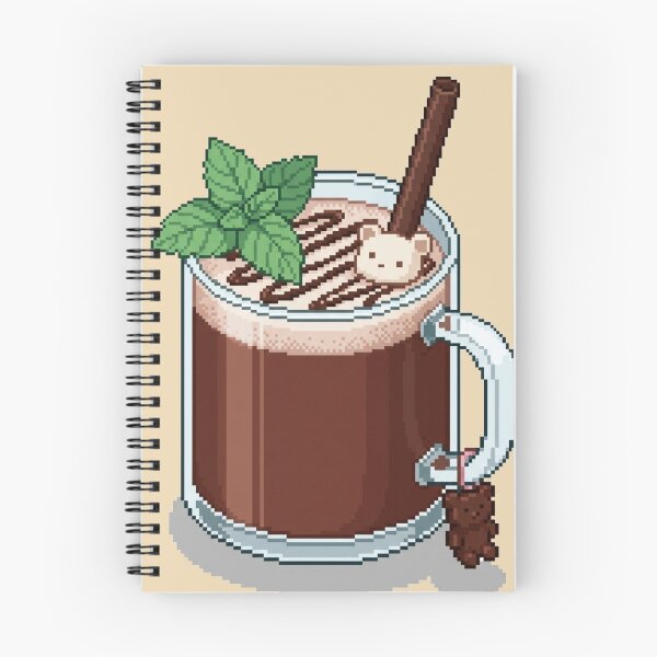 Item preview, Pixel Art Chocolate Mint Drink with Tiny Bear Sticker designed and sold by CaseDiary.