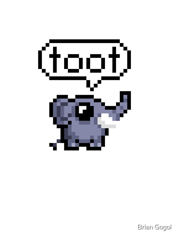 « Cute Elephant Pixel Art », Stickers par pixelkraft Redbubble