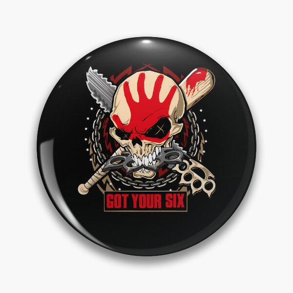 Item preview, Got Your Six Skull With Baseball Bat And Chains designed and sold by JUVIQUEEN.
