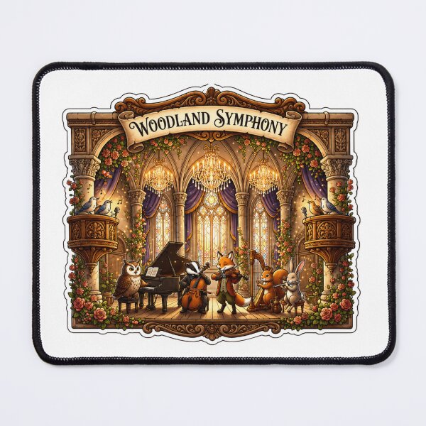 Item preview, Woodland Symphony | Enchanted Forest Orchestra | Cottagecore Animal Musicians | Whimsical Concert Hall | Storybook Wildlife Music | Fantasy Art designed and sold by MrDev.