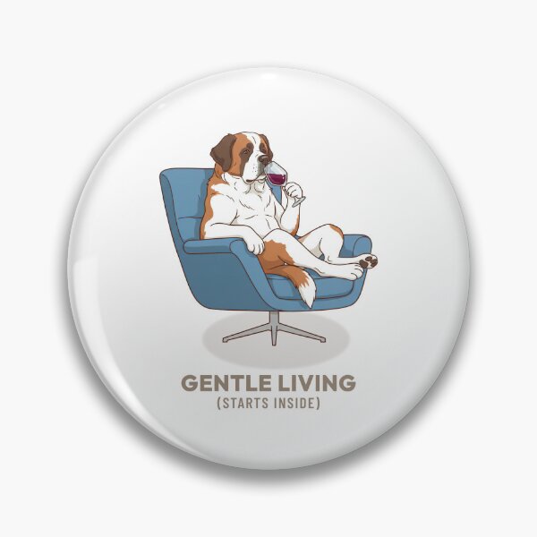 Item preview, Gentle St Bernard Drinking Wine Vintage Aesthetic designed and sold by COZY VINTAGE animal.